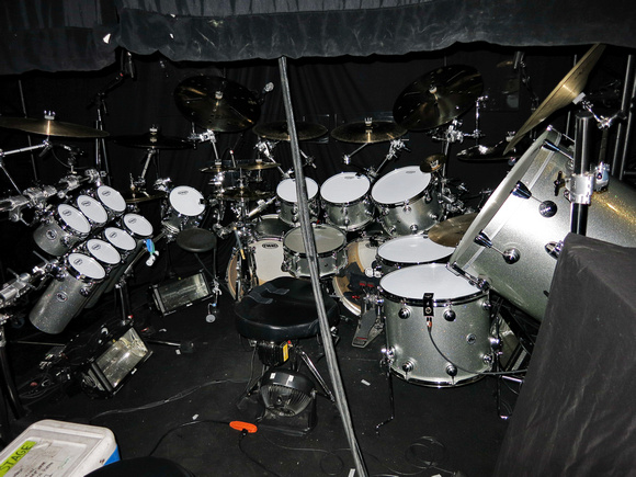 Deen Castronovo's Drum Set - Back Stage