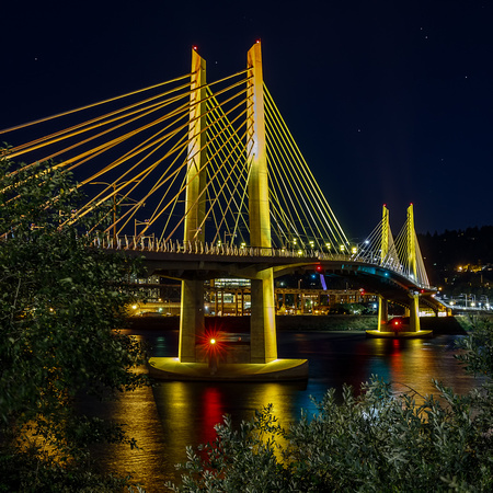 Tilikum Crossing (Bridge of the People) - Yellow/Orange with Str